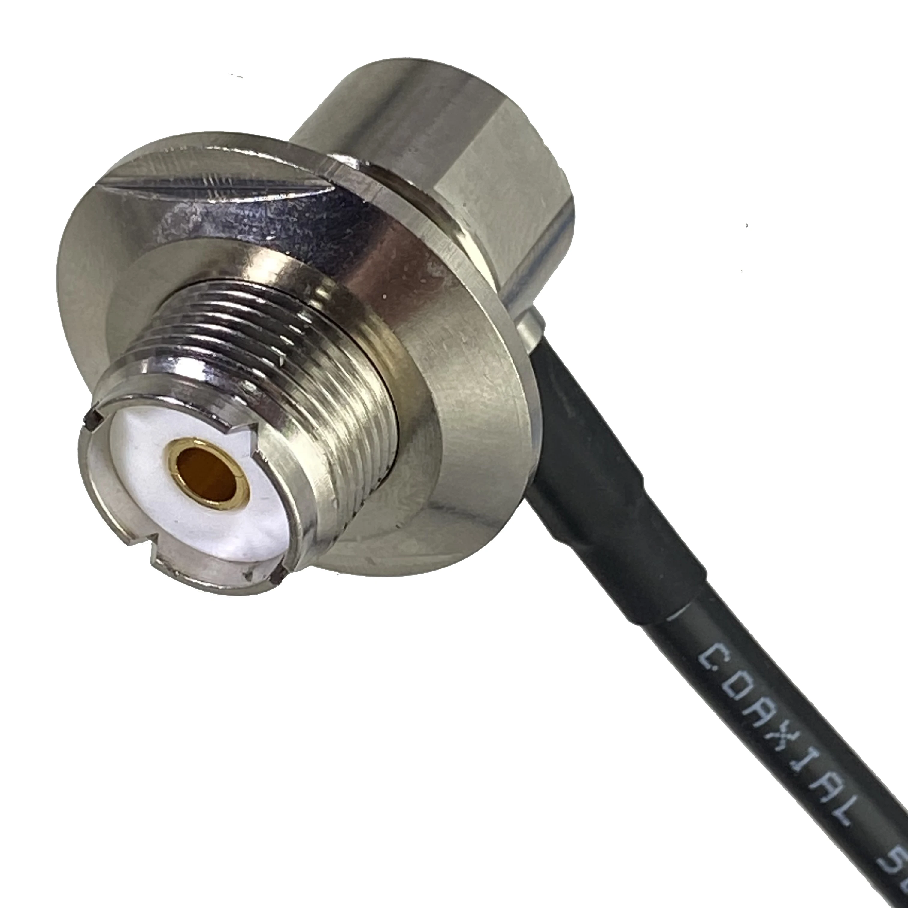 RG58 Cable BNC Male Plug to UHF SO239 Female Jack Nut Bulkhead Right angle Connector 50ohm RF Jumper pigtail Cable 6inch~10M