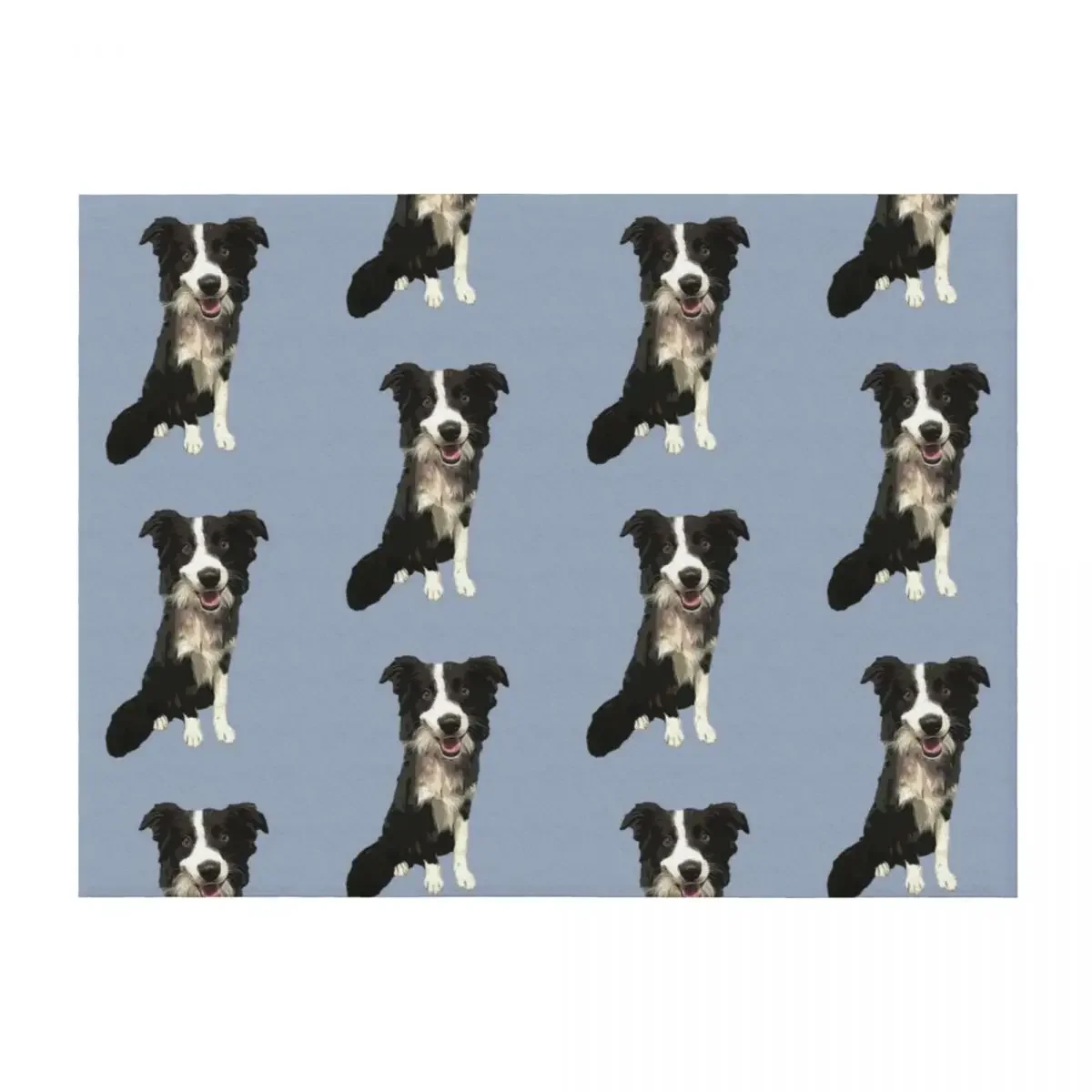 Border Collie Cartoon Dog Throw Blanket For Sofa Thin Bed covers Comforter Bed Fashionable Blankets