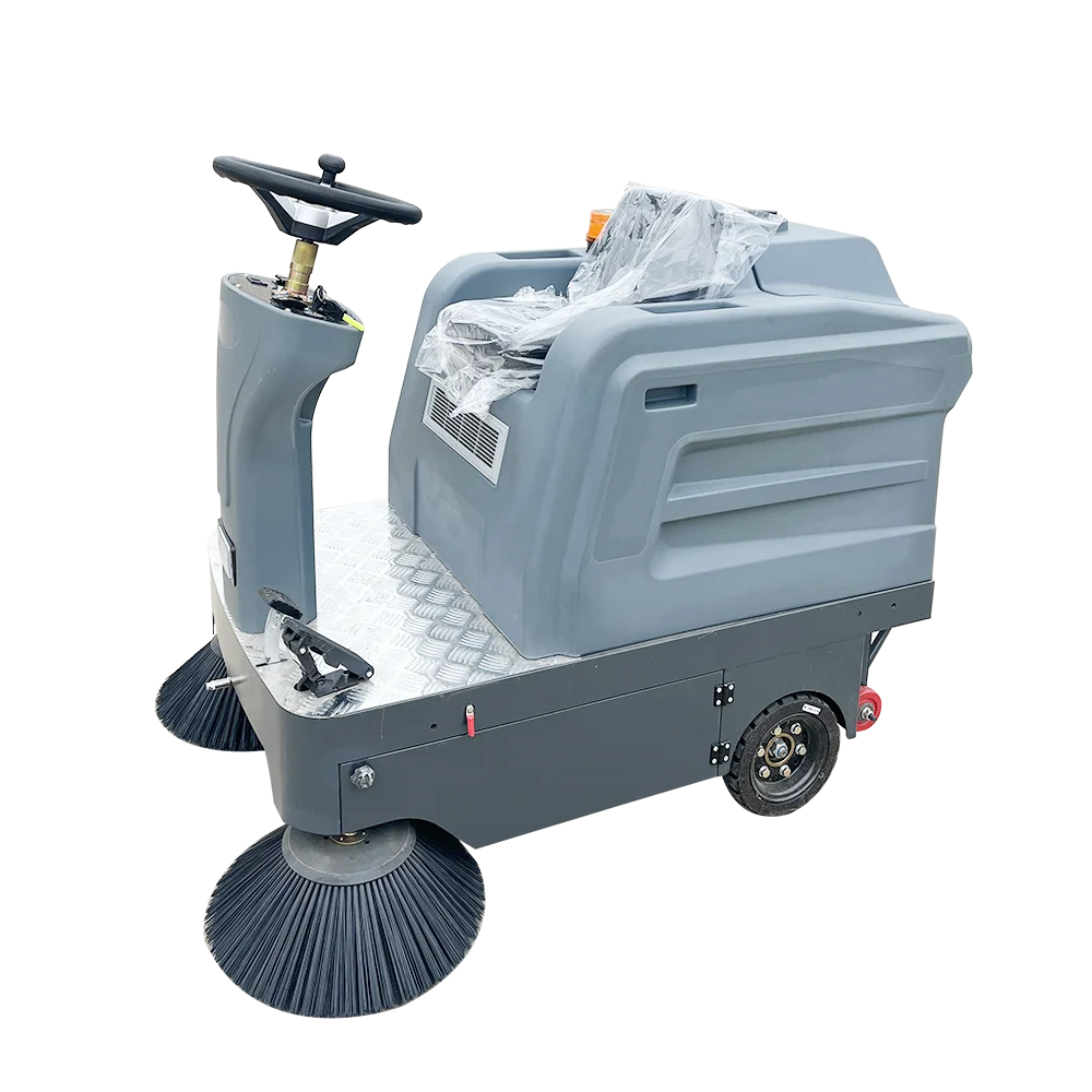 

1260mm Industrial Floor Sweeper with Brooms Outdoor Indoor Hand Push Floor Sweeper with 80L Waste Cont