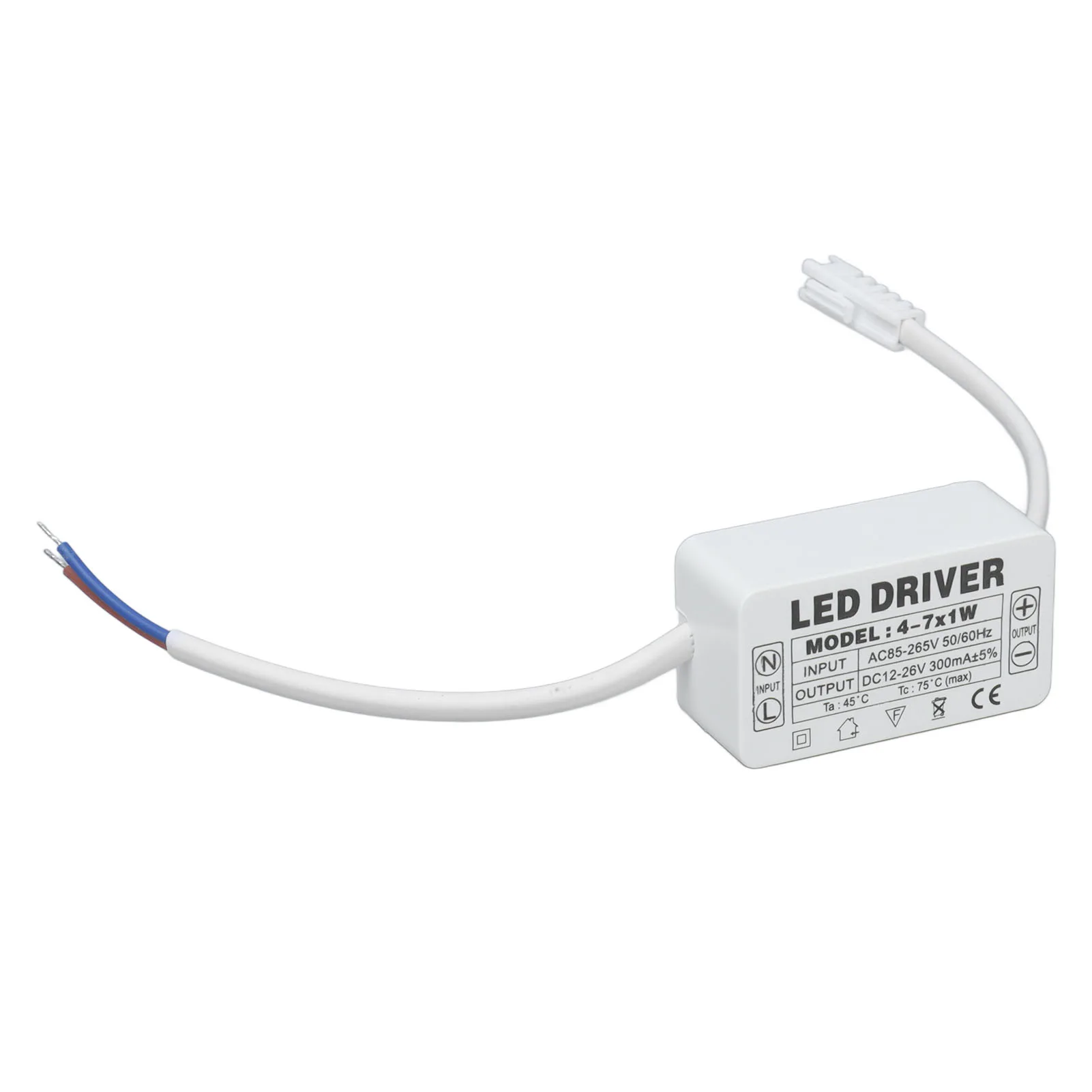 4‑7X1W LED Driver Constant Current 300mA Input AC85‑265V Output DC12‑26V Power Supply Transformer