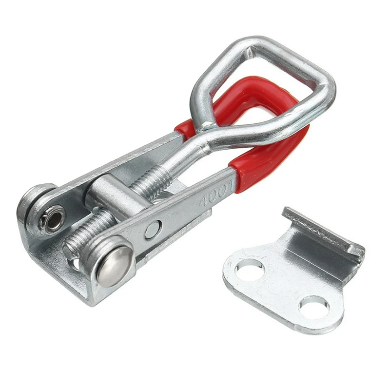 AC62-10Pcs Adjustable Toolbox Case Metal Toggle Latch Catch Clasp Quick Release Clamp Anti-Slip Push Pull Toggle Clamp Tools