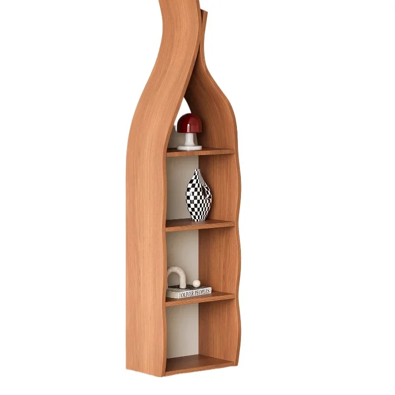 

Solid wood is simple, designer special-shaped living room wall rack ins wind multi-functional locker display rack