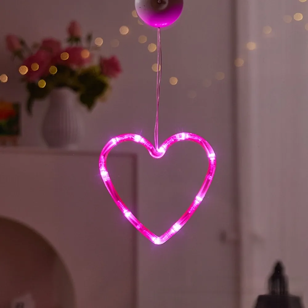 

Creative Heart Curtain Fairy Light Waterproof Romantic Valentine Day LED String Lights Beautiful Rose Color