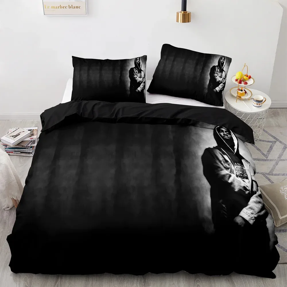 Bedding Set Single Twin Full Queen King Size Tupac Amaru Shakur Bed Set Aldult Kid Bedroom Duvetcover Sets 3D Print 046