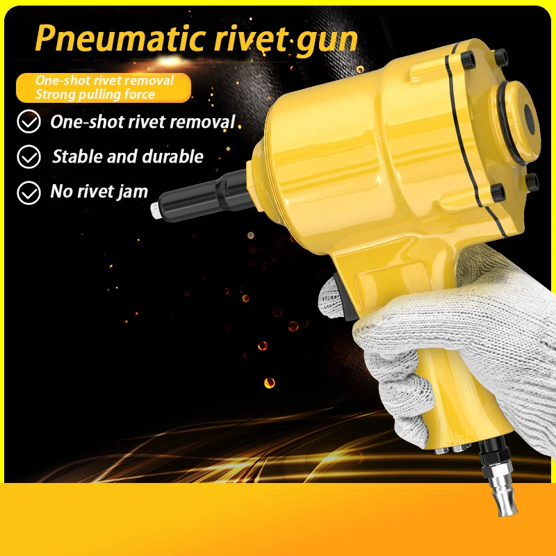 Profissional Pop Rivet Gun, Oficina de Ferramentas Mecânicas, Nailing Air Pistol, alumínio rebites plásticos, 2.4mm, 3.2mm, 4.0mm, 4.8mm Impacto