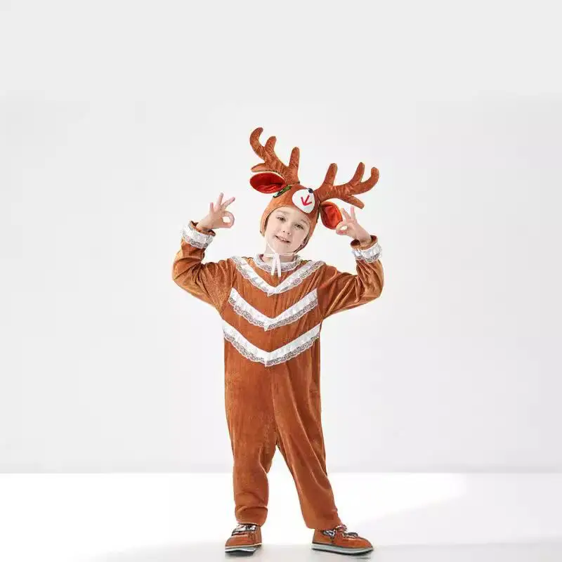 

loween New Children's Animal Onesie Deer Cosplay Animal Par Role-plang Costume Jumpsuit Par Wear Ladies' Ethnic Wear