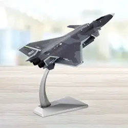 1/72 Scale J20 Fighter Alloy Model Kids Toys Adults Gifts Collection Aircraft Ornament Airplane for Bookshelf Tabletop Decor