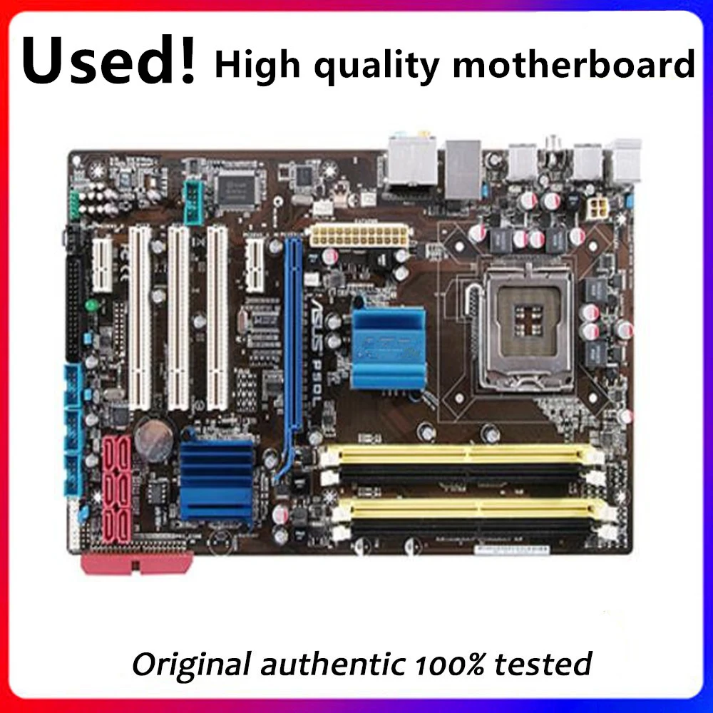 

For Asus P5QL Desktop Motherboard P43 Socket LGA 775 Q8200 Q8300 DDR2 Original Used Mainboard On Sale