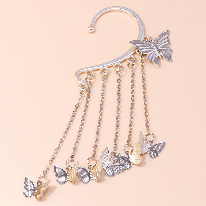 Aihua 1pc neue Stylistin Boho Schmetterling Stern Kristall Ohrringe für Frauen kein Piercing lange Ohr Manschette Ohrringe Böhmen Schmuck Geschenke – Detail 1