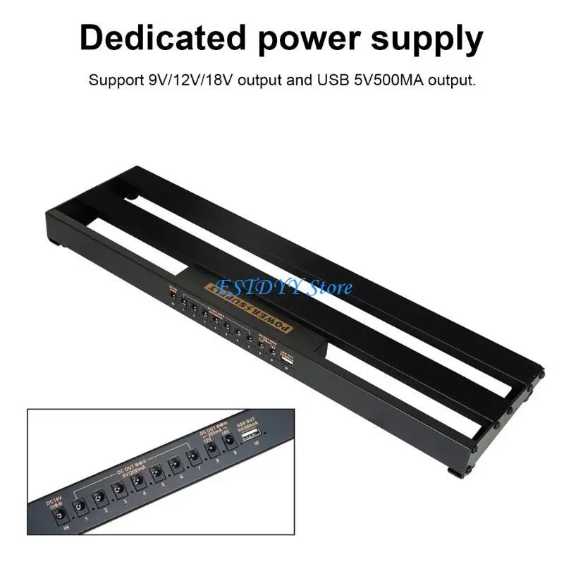 

G6DE Aluminum Alloy Pedalboard Set with Carrying Bag, Pedal Cable Pedal Board with Built-in Power Supply Effect Pedalboard