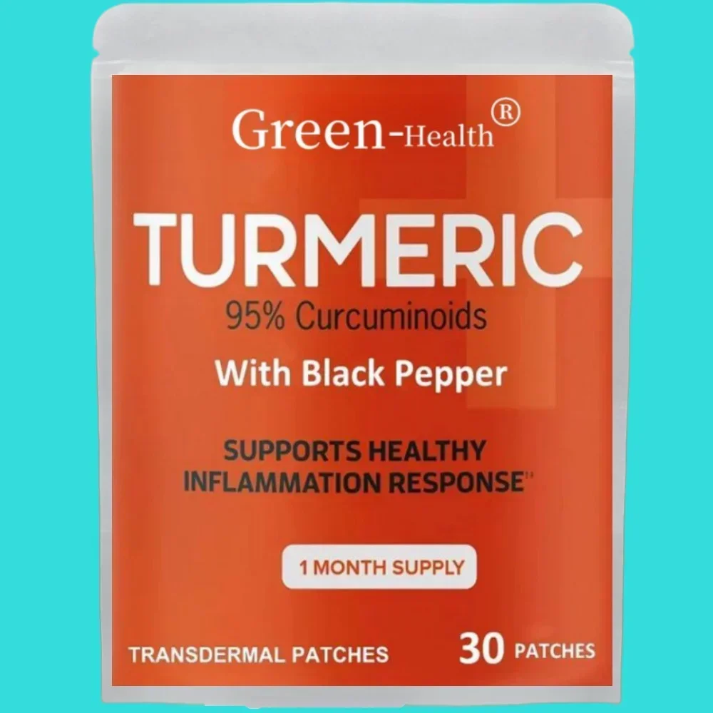 Turmeric Curcumin with Black Pepper Transdermal Patches（30 Patches ） Enhanced Absorption, Joint Support