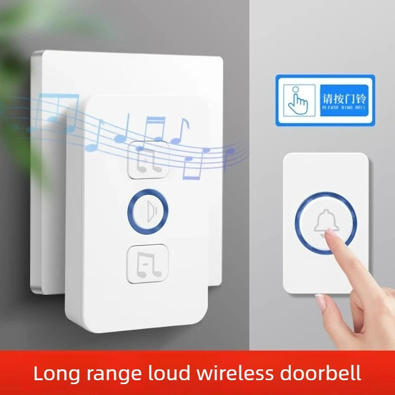 Long Range Wireless Home Doorbell Transmitter EU US UK Standard Music Emergency Caller for Elderly