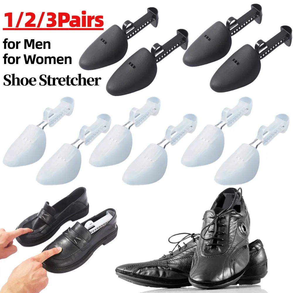 1/2/3Pair Plastic Shoe Stretcher for Men Women Leather Shoes Adjustable Portable Shoe Tree Stretcher Boots Rack Anti-deformation