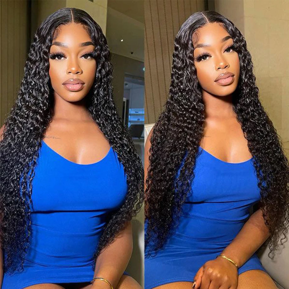 

30 32 Inch Deep Wave Lace Frontal Wig Curly Frontal Wigs Human Hair Brazilian Hair Wigs 13x6 HD Transparent Lace Front Wig Sale