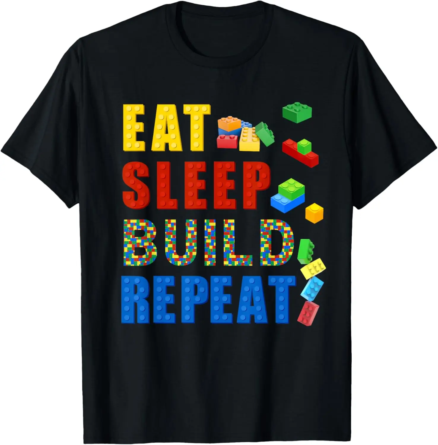 

Футболка Eat Sleep Build Repeat Building Bricks Blocks Master Builder