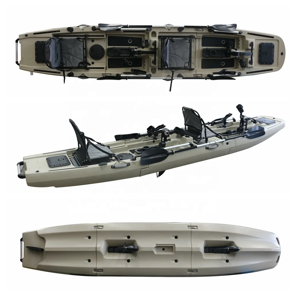 

Vicking New Designed 4.36M 2 Person Modular Fishing Kayak with Pedals Detachable Foldable Kayak with Electric Motor