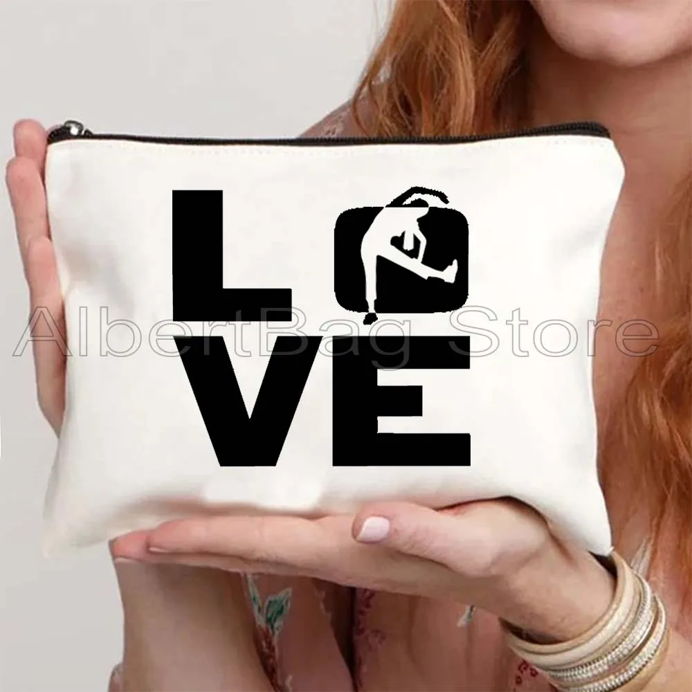 Ballet Ballerina Dancer Aerialist Aerial Yoga Silks Aerobics Aerobic Gym Hoop Lyra Cosmetic Makeup Toilet Bag Pencil Case Pouch