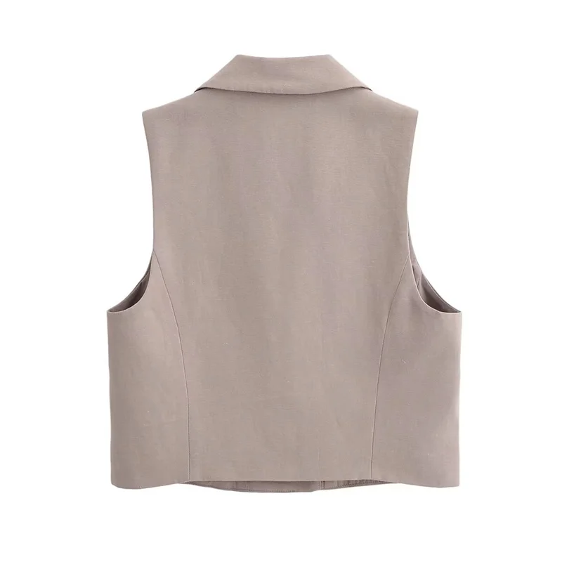 KEYANKETIAN 2024 New Launch Women's Asymmetrical One-Button Waistcoat Vest Notched Collar Fashion Thin Sleeveless Top Camisole