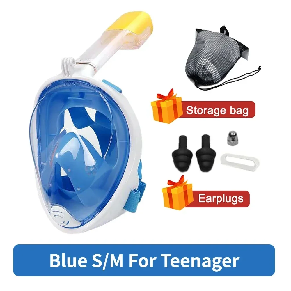 Professioneel snorkelduikmasker onderwater scuba volgelaatsnorkelmasker anti-condensbril voor kinderen volwassen zwemuitrusting