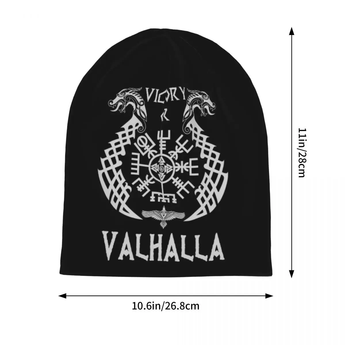 See You In Valhalla Skull Viking Men Women Adult Beanies Caps Knitted Bonnet Hat Warm HipHop Autumn Winter Outdoor Skullies Hats