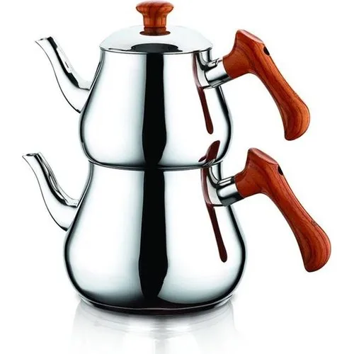 Özkent Pramit Wood Handle Teapot Set Mini