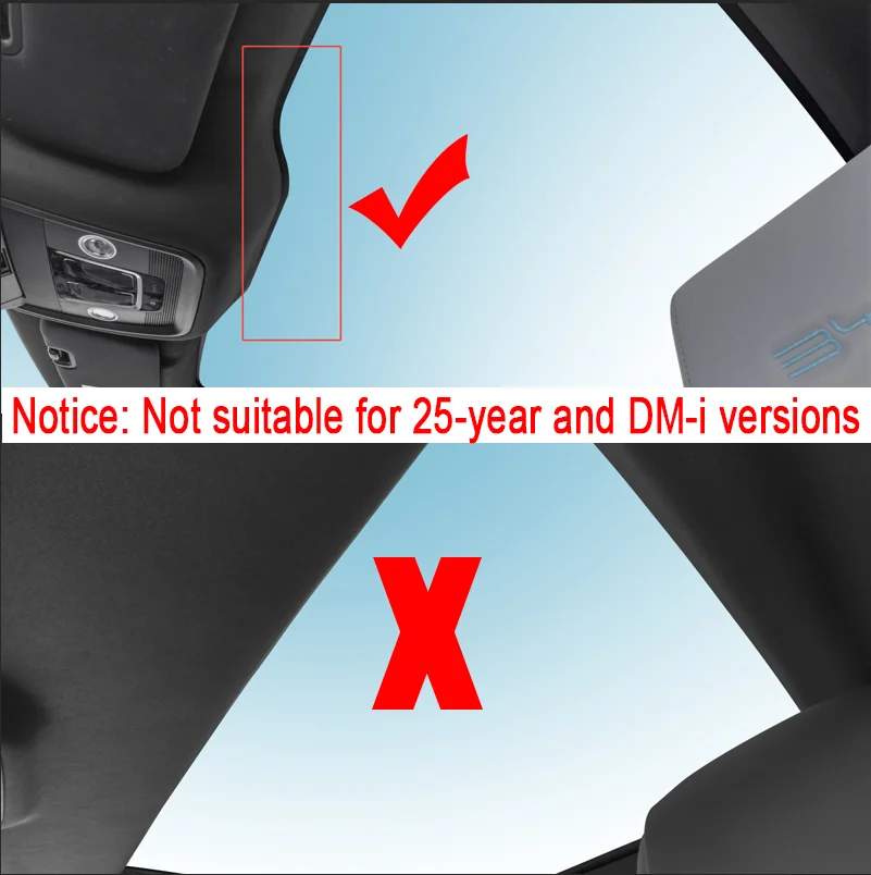 For BYD Seal EV 2022 2023 2024 2025 Ice Crystal Sunroof Sunshades Roof Split Sun Shades Glass Anti UV Sun Protection Accessories