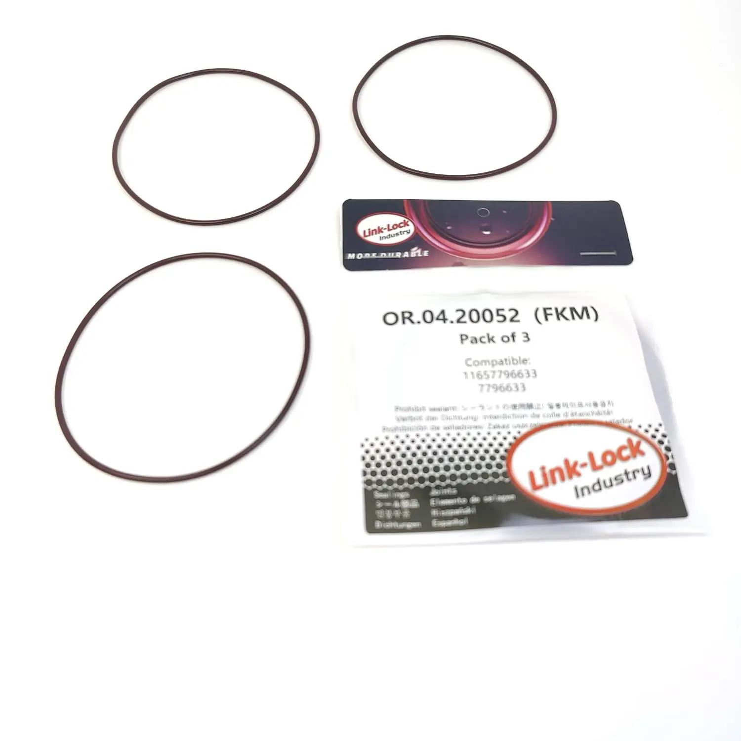 

LINK-LOCK 3PCS OR.04.20052 FKM Viton Sealing O-Ring Kit of Intake Manifold 11657796633 7796633 for BMW