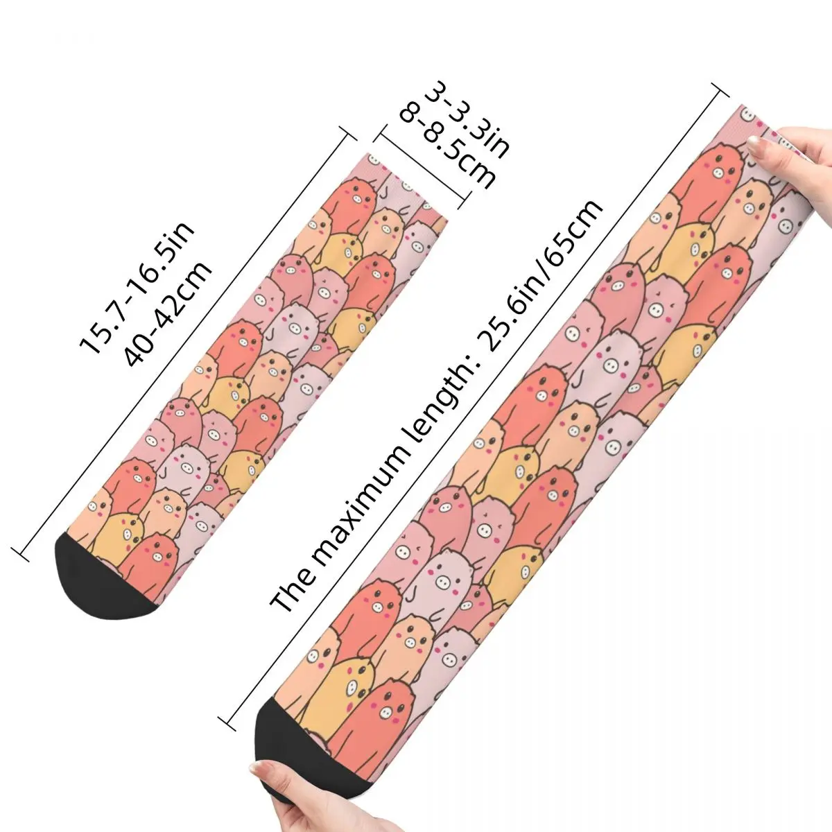 Pig Animal Cute Pig Animal Unisex Winter Socks Cycling Happy Socks Street Style Crazy Sock