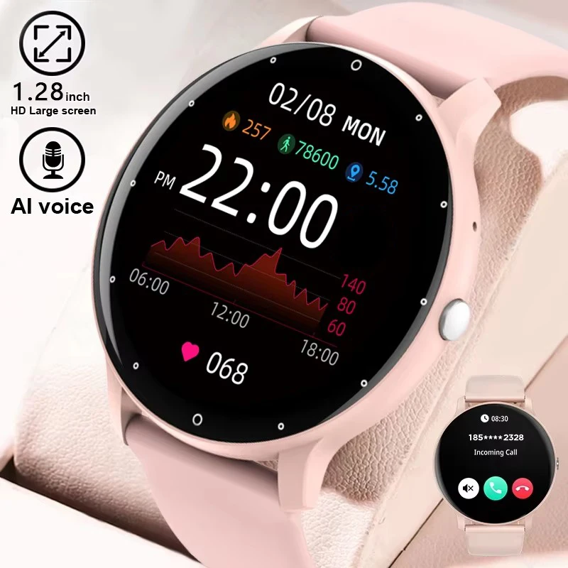 

New Women Bluetooth Call Smart Watch Heart Rate Blood Pressure Monitoring Smartwatches Waterproof Men Smartwatch For Android IOS