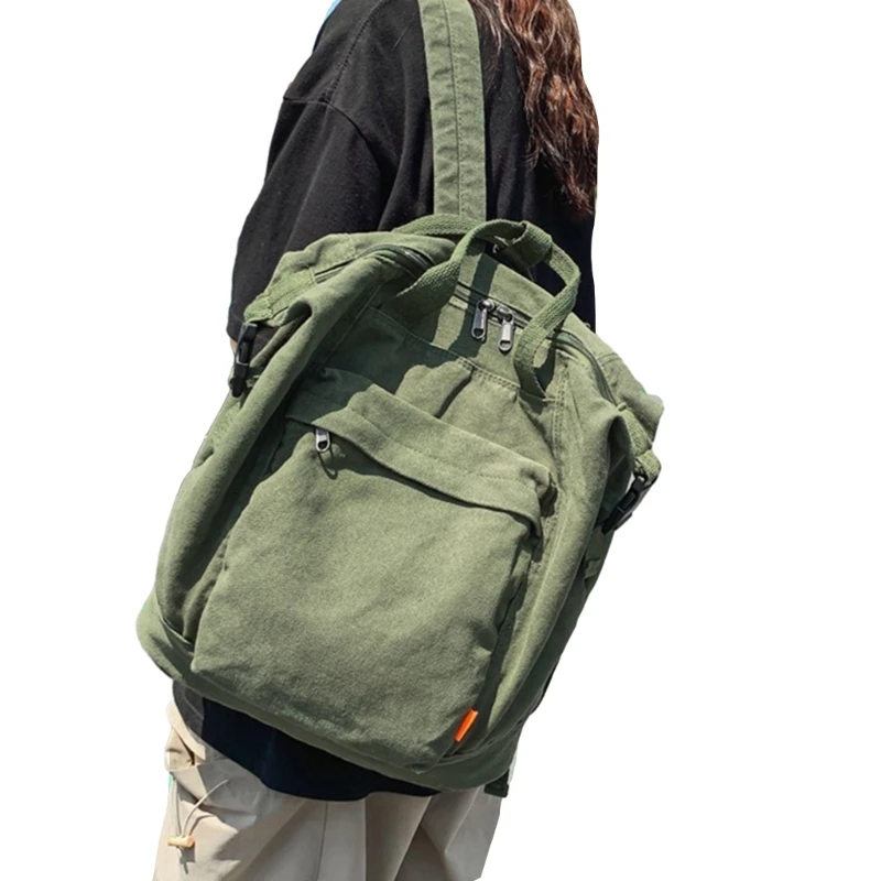 E74B Bolso hombro capacidad Mochila lona Mochilas para estudiantes y adolescentes