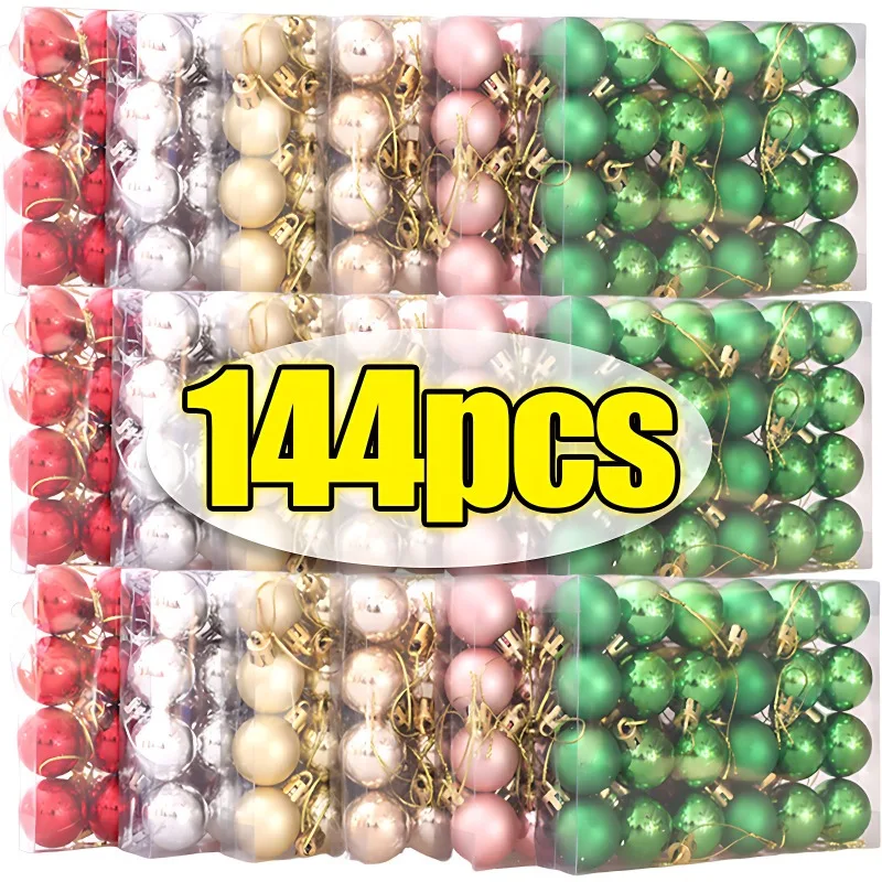 Groothandel Mini Gegalvaniseerde Kerstballen Set Kerstboom Hanger Kerstbal Hangend Ornament voor Nieuwjaar Party Home Decor