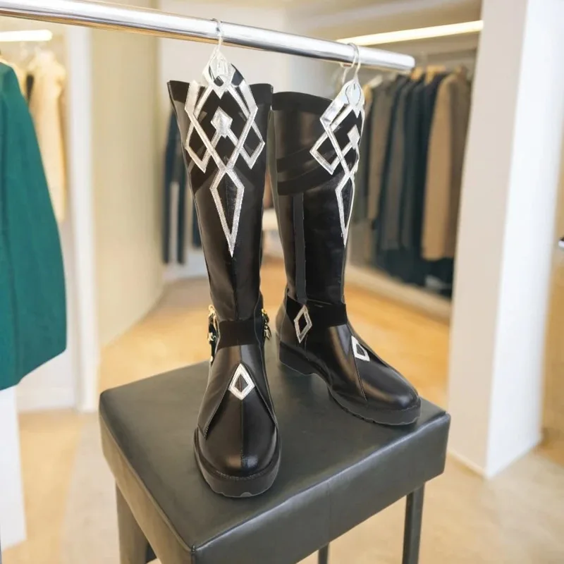 

Игра Genshin Impact Eleven Fatui Harbingers The Captain Il Capitano Обувь Сапоги для косплея на заказ Хэллоуин Карнавальная вечеринка; 8 футов