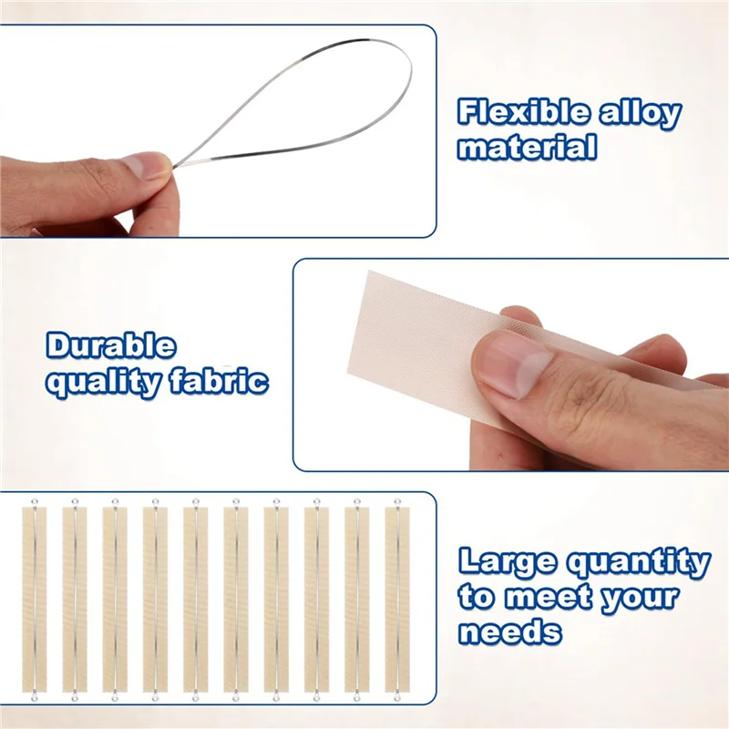 A41I 20Pcs Suku Cadang Pengganti Impulse Sealer, Strip Segel Panas Kain 8 Inci Elemen Persegi Kit Perbaikan Impulse Sealer Grip