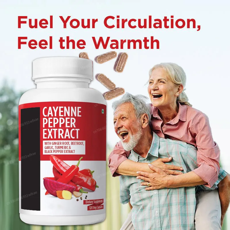 

Cayenne Pepper with Ginger, Turmeric Promotes Digestive System Function, Heart Health and Weight Mangement