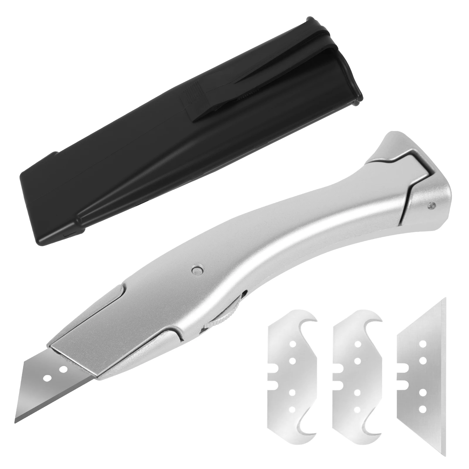 

Heavy Duty Cutting Knife Set Trapezoidal Hook Horn For Cable Peeling Carpet Cutting Wallboard Stone Wood Plastic Fiberboard