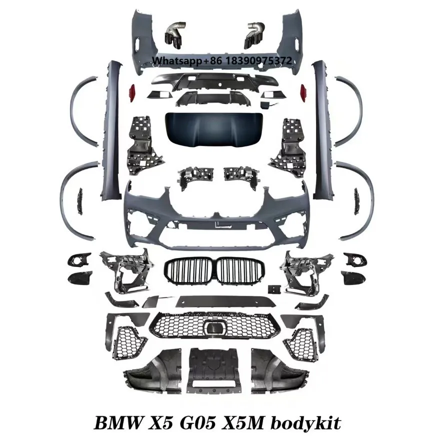 Source Factory for X5 G05 to X5M Style Full Body Kit Front Rear Bumper Side Skirt Spoiler Wing Mirror Cover Tuning Parts