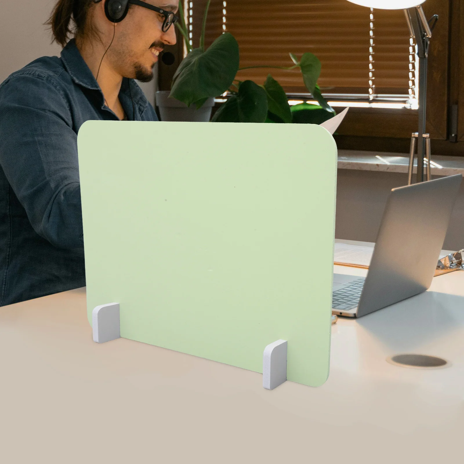 1 Set Desktop Divider Board Self Standing Sneeze Guard Panel For Countertop Privacy Screen Students Sneezing Coughing Protection