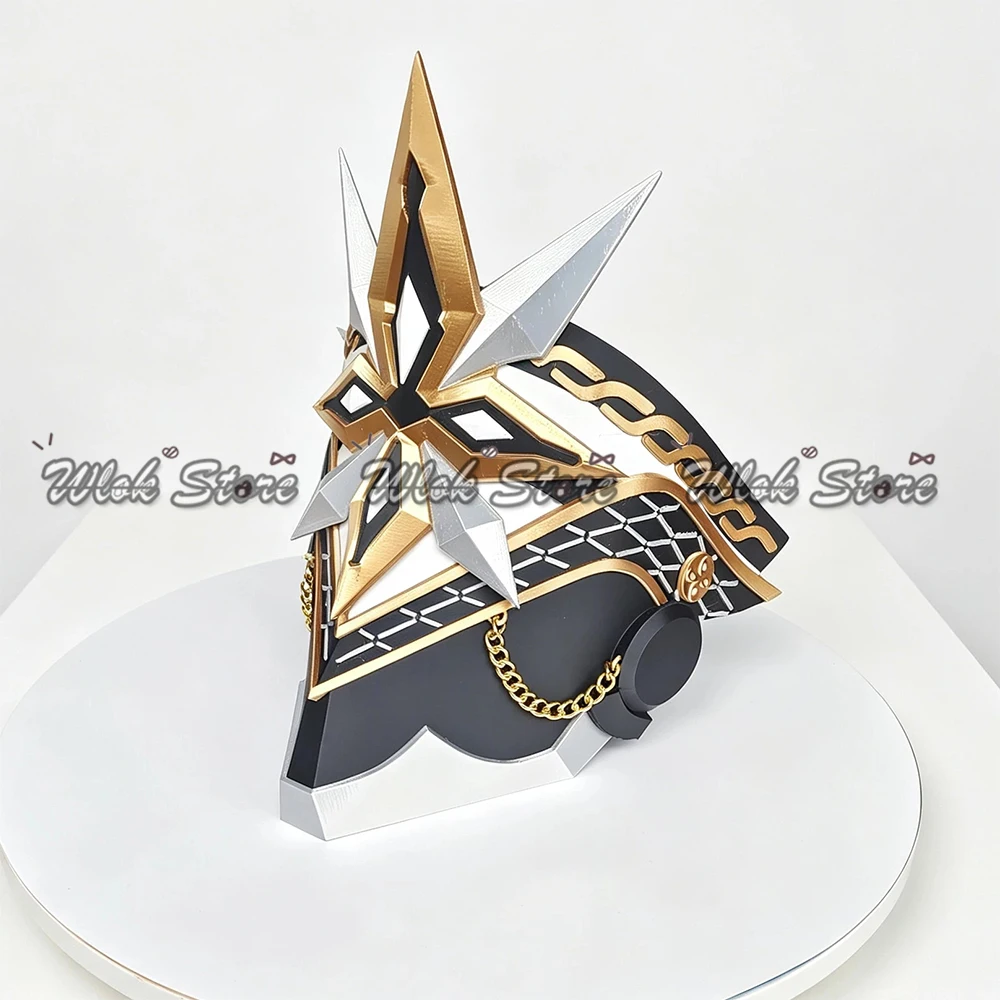 Genshin Impact The Captain Capitano Cosplay Helmet 3D Headgear Mask For Men Halloween Party Carnival Role Play Costume Accessory