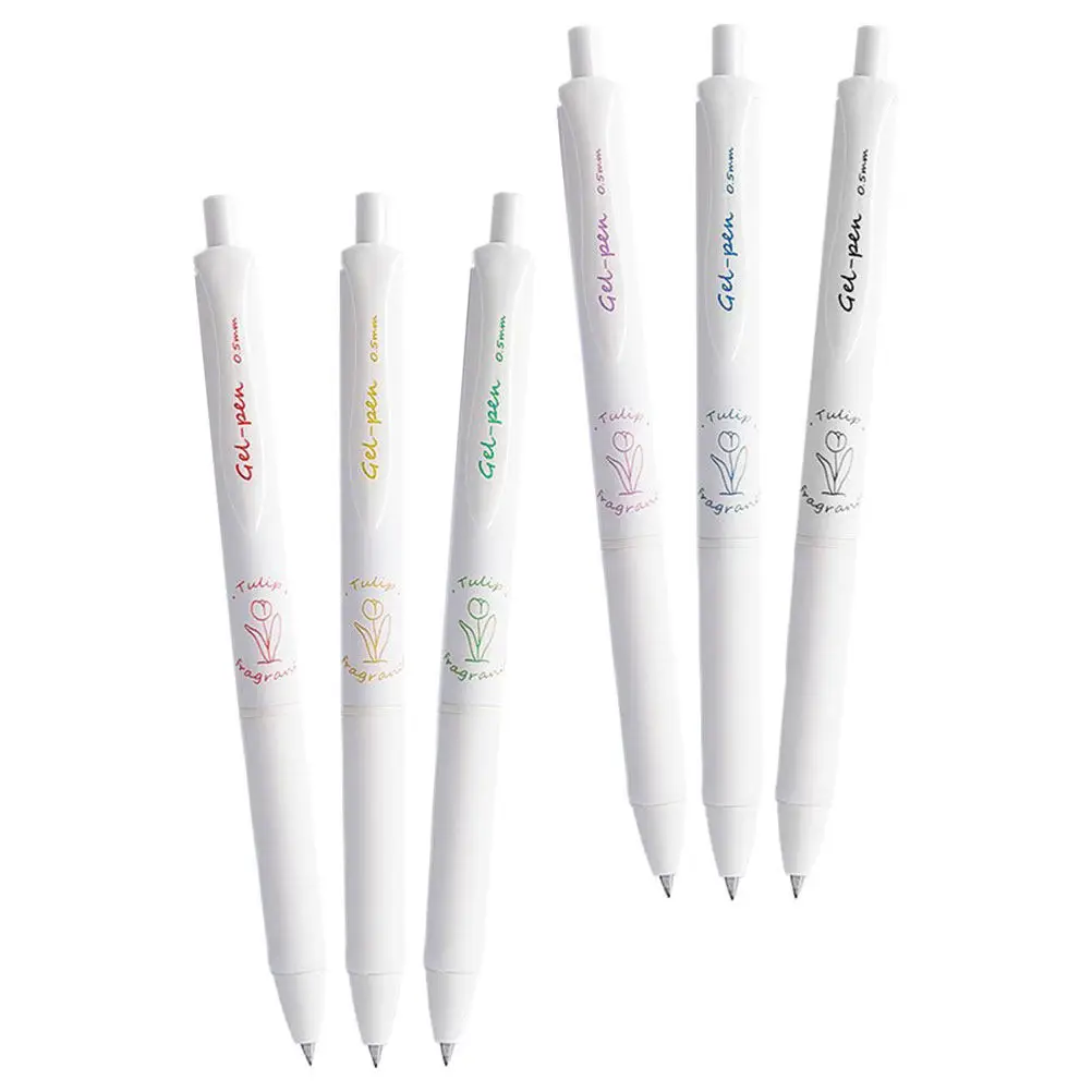 

6Pcs Fresh Style Pen Well Made Ink for Smooth Writing Plastic Material Fun Pens for Children and Friends