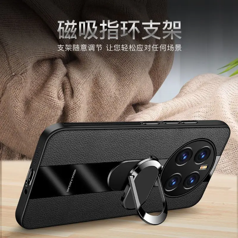 For Realme 13 Pro Plus Case Luxury Leather Ring Magnetic Cover For Realme 13 Pro+ 13Pro Racing Style Shockproof Bumper Funda