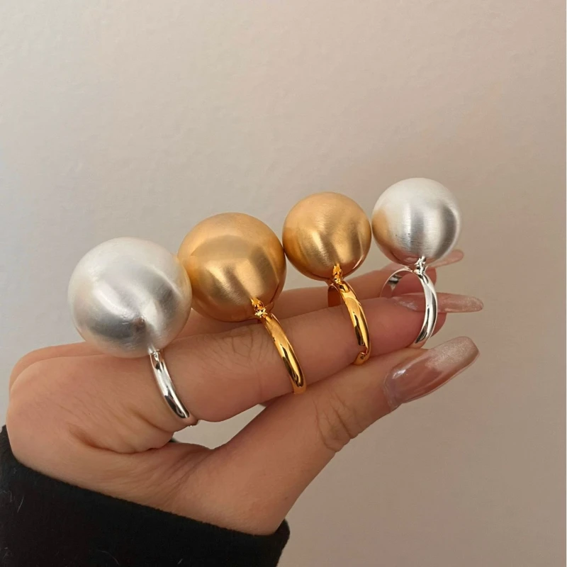 Bilandi Fashion Jewelry European and American Design Metal Ball Rings For Women Female Gifts Popular Design FInger Accessories