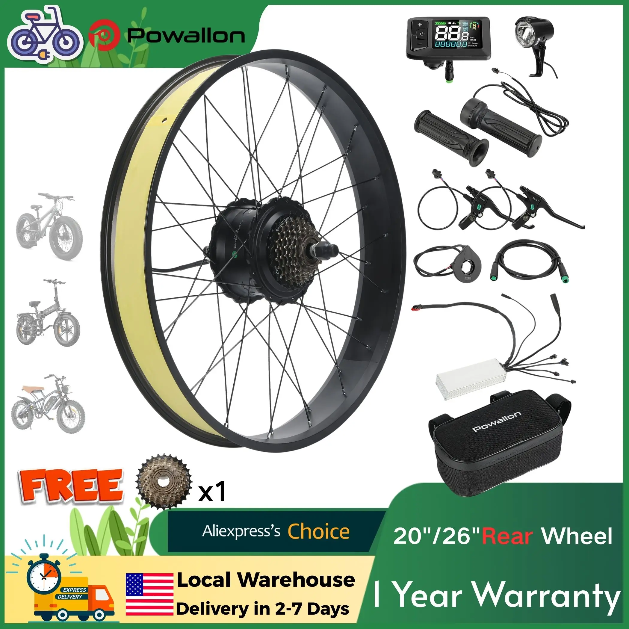 

Комплект для переоборудования электрического велосипеда с толстыми шинами — двигатель с задней ступицей 20 дюймов/26 дюймов, 750 Вт, полный комплект для электронного велосипеда, круиз-контроль и режим с несколькими приводами