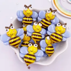 10pcs Colorful Resin Kawaii Big Cartoon  Bee Flatback Cabochon Scrapbook DIY Home Accessories  Decor Figurine Craft OM278