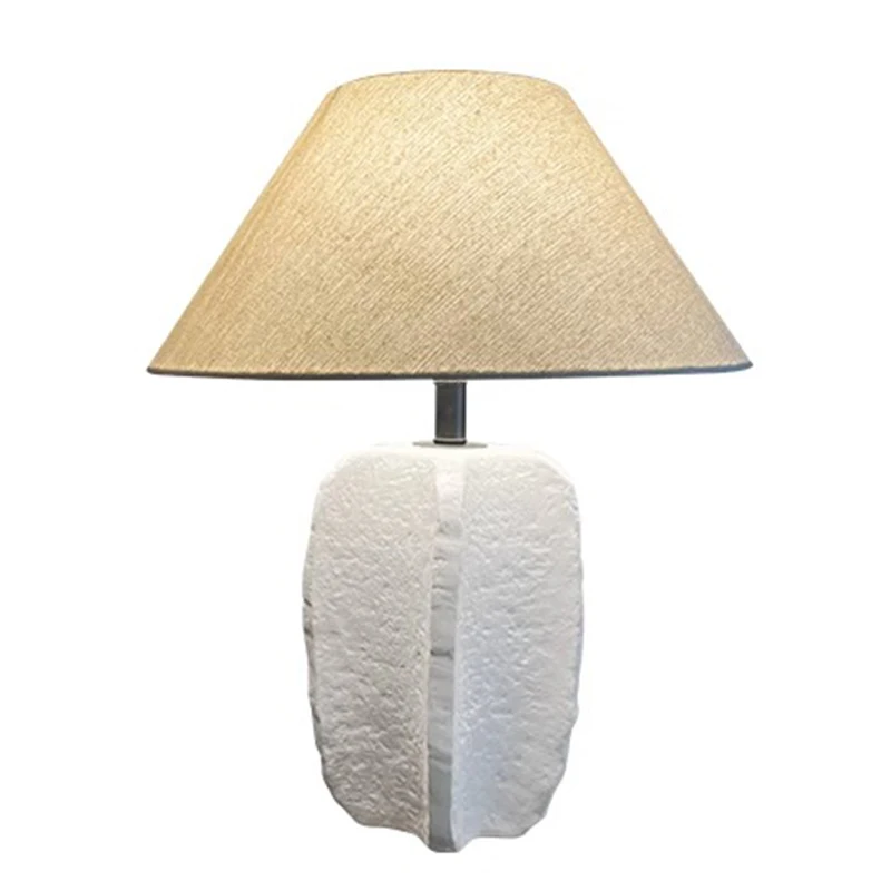 Nordic Ceramic Stone Table Lamp Living Room Table Lights for Bedroom Bedside Home Decor Lighting Porcelain Lamp Luminaire Table