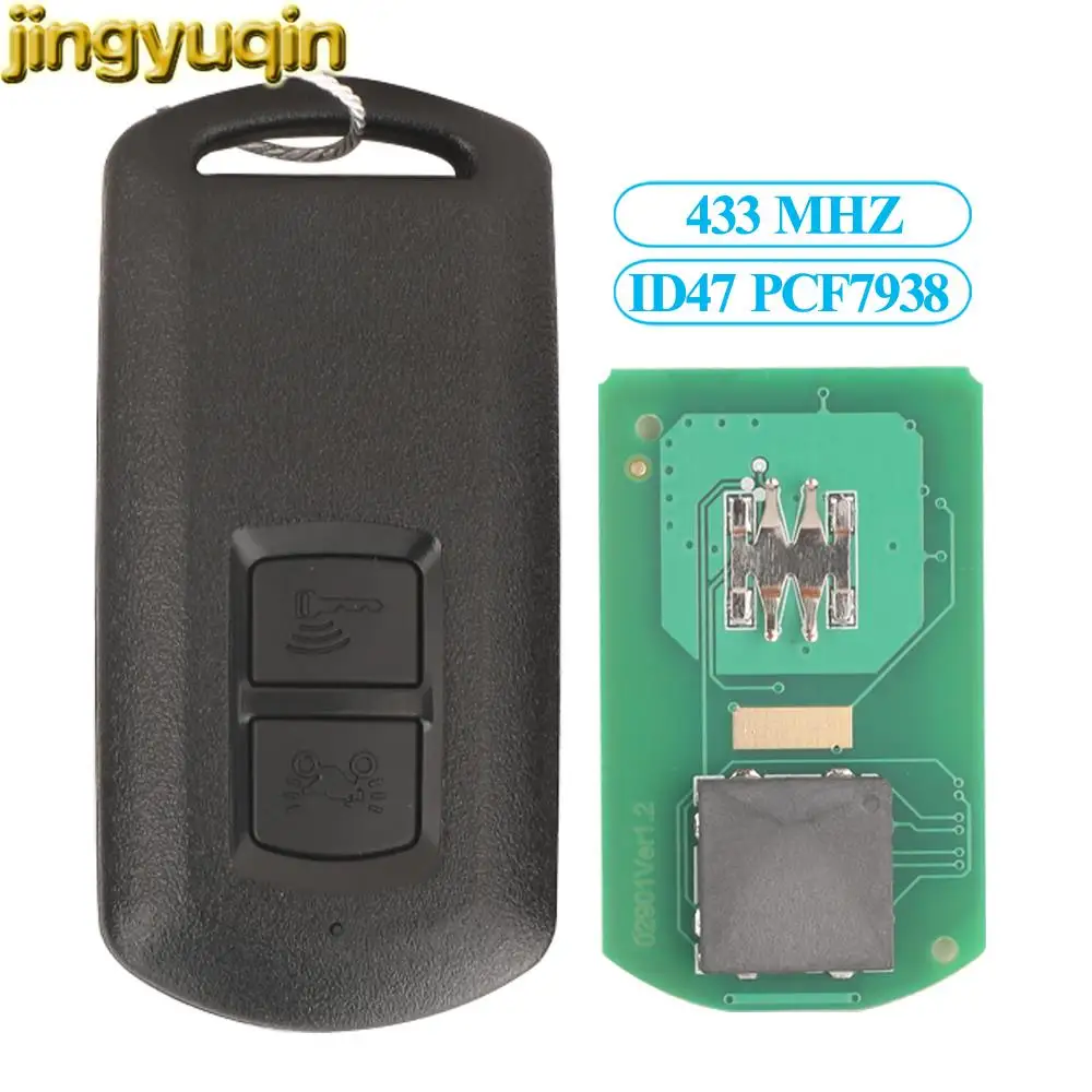 Jingyuqin-Chave Fob remoto para Honda Motorbike, Aftermarket, 2 botões, alarme de motocicleta, ID47, PCF7938, 433MHz