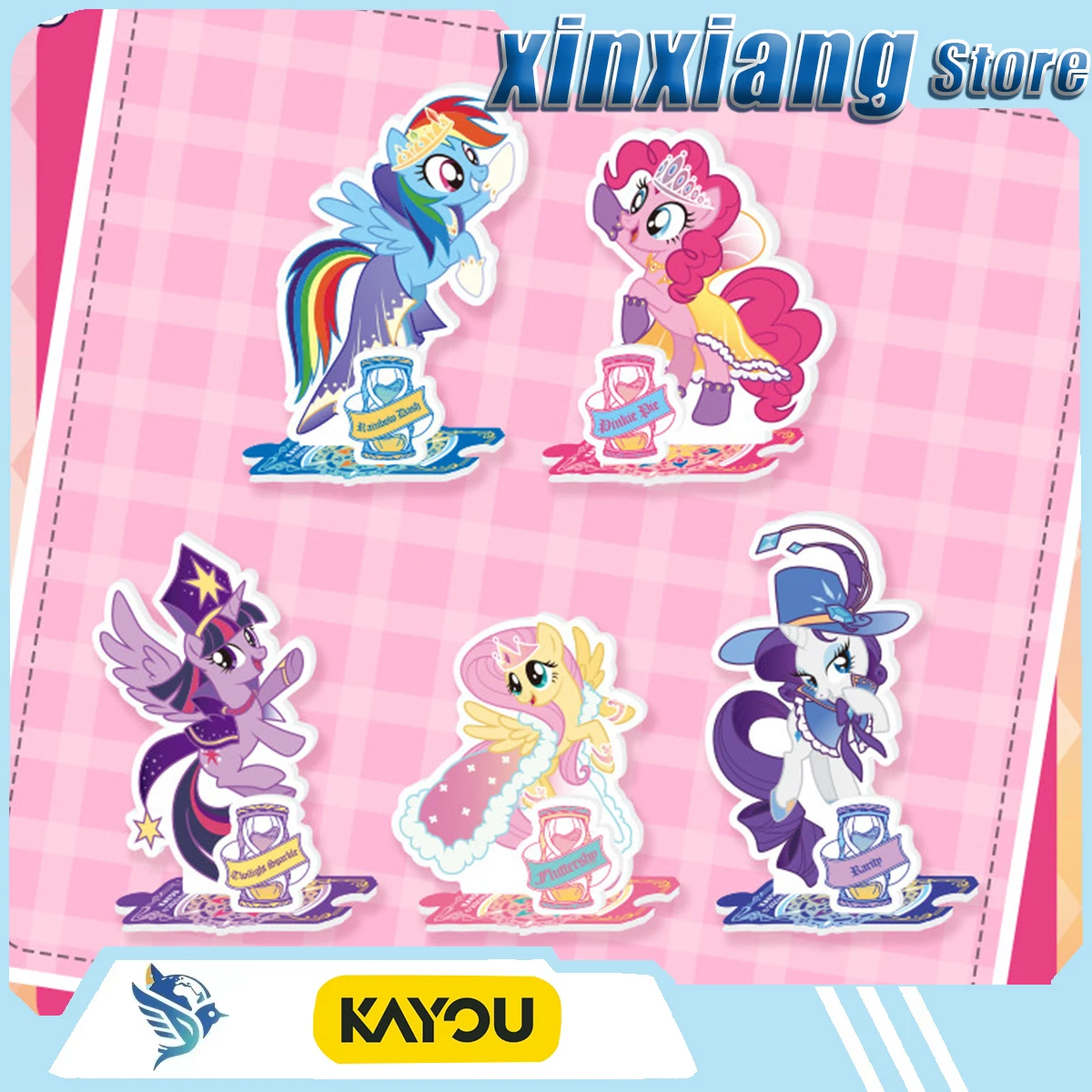 KAYOU My Little Pony Figuras acrílicas adorables, tarjetas coleccionables, artículos decorativos, sorpresas, cómics, souvenirs, juguetes de moda, animaciones