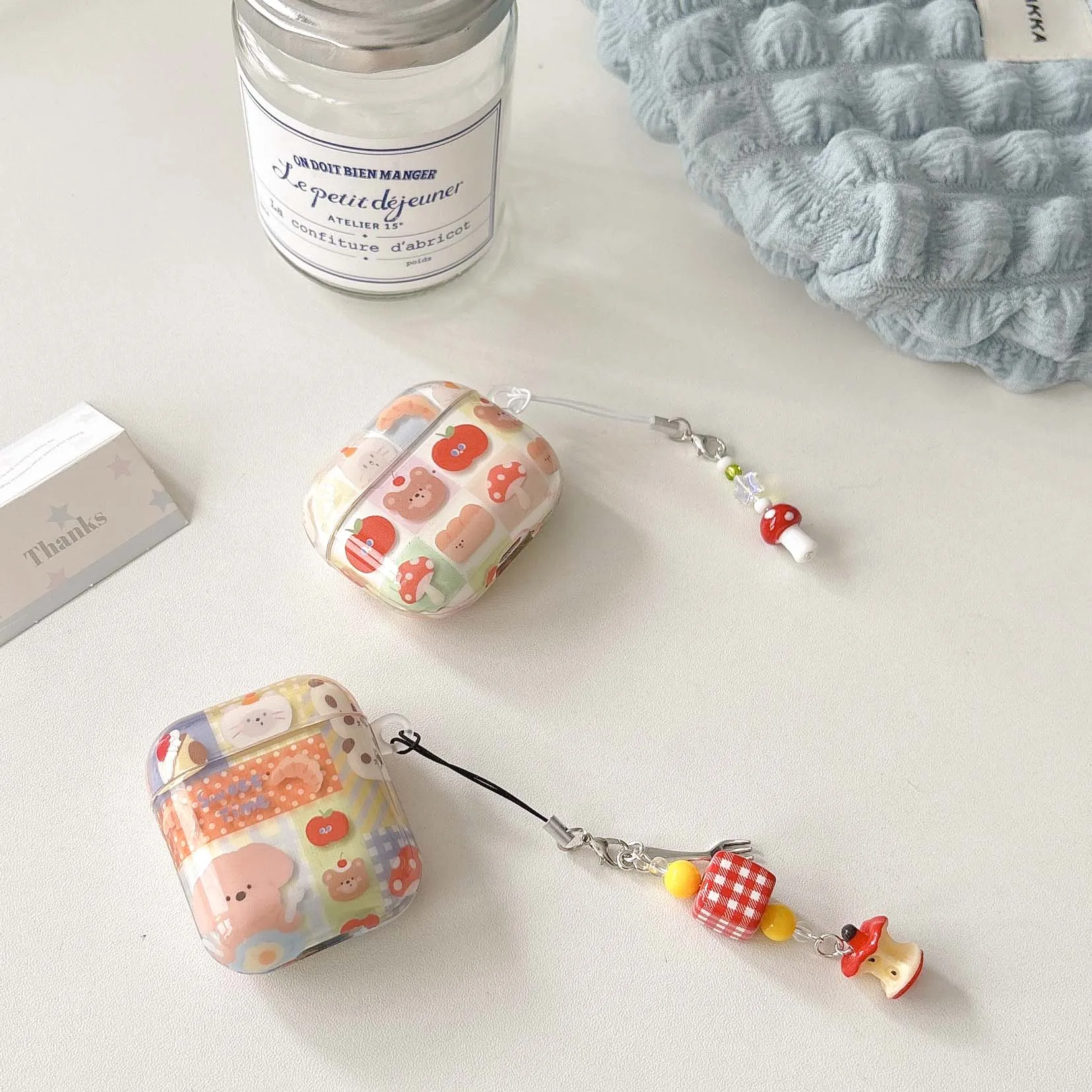 Cartoon bear cake sweet ins imd earphone case for apple airpods 1 3 2 4 pro 2nd wireless bluetooth headset charging box