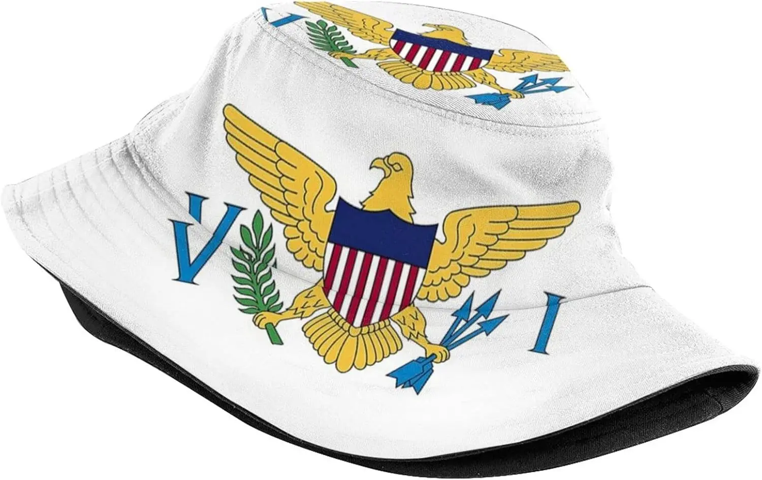 Fashion Virgin Islands Flag Bucket Hat Virgin Islander Fisherman Hat Summer Wide Brim Sun Protection Hats for Women Men