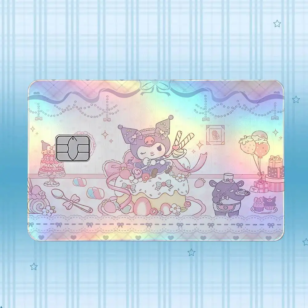 K-Kuromi Laser-Hologramm-Karten-Skin-Aufkleber für Kredit- und Debitkarten – 4 Stück/Set, wasserfester, kratzfester Schutz – Detail 21
