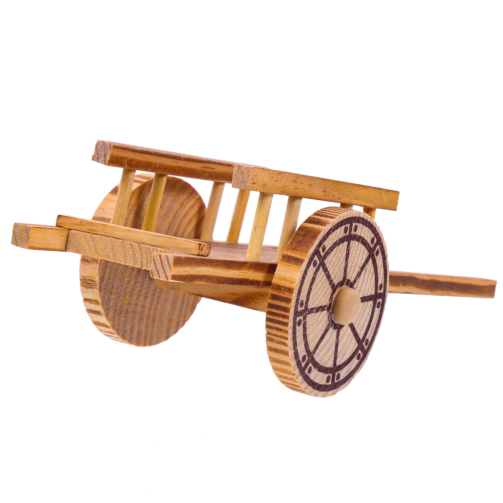 

Miniature Cart Trolley Model Toy Shopping Models Kids Farm Wooden Landscape Adornments Child